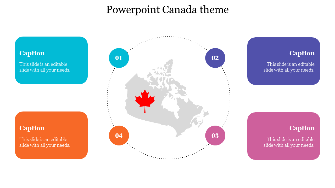 Engaging PowerPoint Canada Theme Slides Presentation